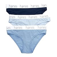 Hanes Women's 45UOBK Cotton Blend Bikini Panty - 3 Pack