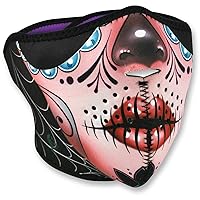 Zanheadgear® Half Mask Neoprene Reversible Sugar Skull