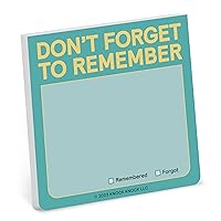 1-Count Knock Knock Don't Forget to Remember Sticky Note Pad, to Do List Notes, 3 x 3-Inches, 100 Sheets Each