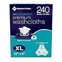 Member's Mark Adult Wash-Cloths, 240 Count Simply Right Member's Mark Adult Wash-Cloths, 240 Count