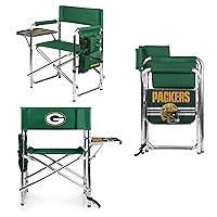 PICNIC TIME NFL Sports Side Table, Beach, Camp Chair for Adults