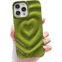 Case for iPhone 13 Pro,Luxury Electroplate 3D Love Heart Cute Water Ripple Pattern Curly Wave Shape Bling Glitter for Women Girls Soft Phone Case for iPhone 13 Pro,6.1