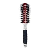 Phillips Brush Mini Tourmaline Monster Vent 5 Poly-Tip Professional Hair Brush (2.5” Barrel Head) - Vented Blowout Hairbrush with Nylon Reinforced Boar Hair Bristles, Beech Wood Handle & Rubber Grip