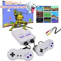 Super Retro Game Console,Classic Mini Console with Built-in 660 Video Games and 2 Classic Controllers,Plug and Play Game System for Kids and Adults