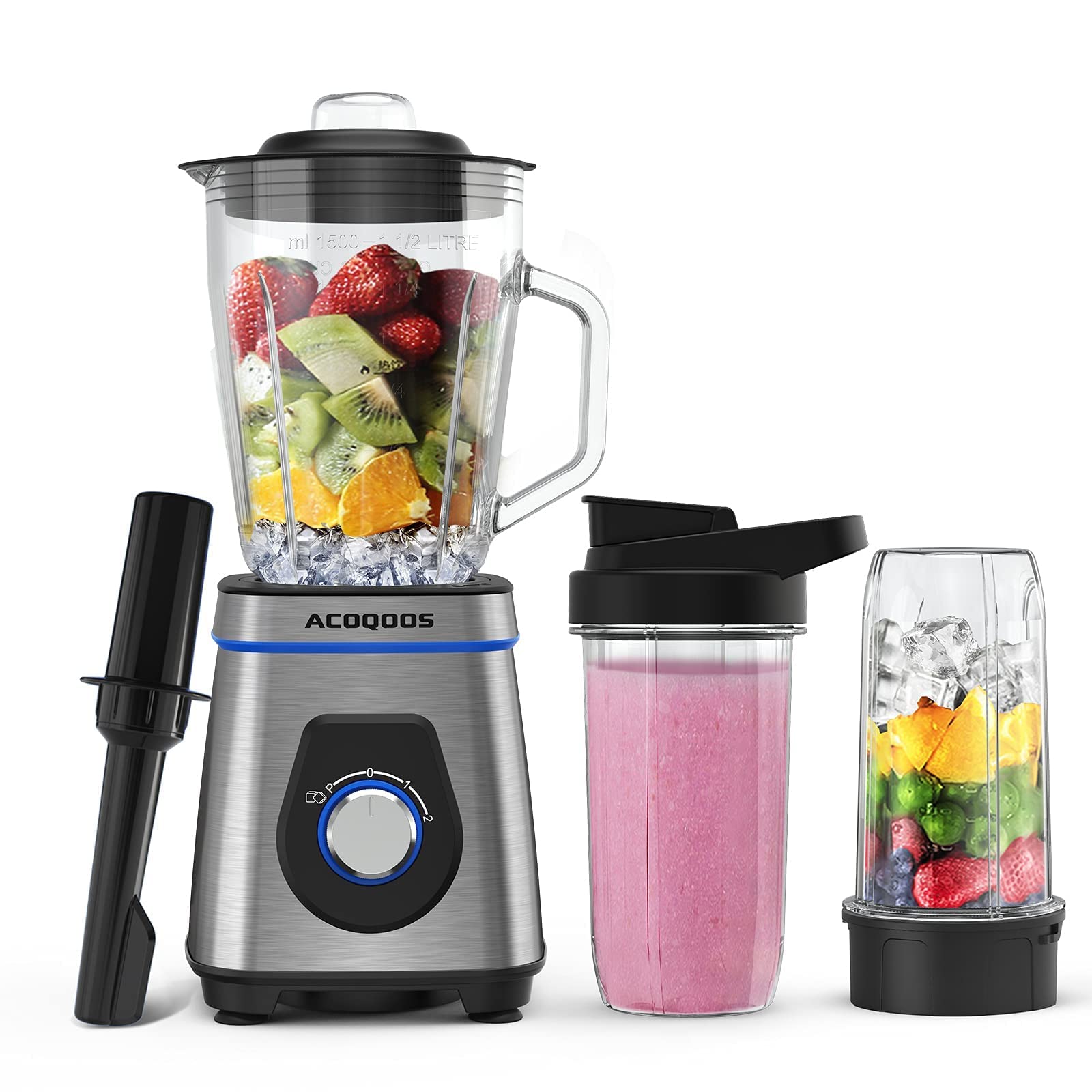 Mua Smoothie Blender for Kitchen, Blender for Shakes and Smoothies, 750W  Licuadora with 50 Oz Glass Jar, 2 Travel Bottles, BPA Free by ACOQOOS trên  Amazon Mỹ chính hãng 2023 | Giaonhan247