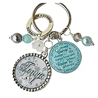 Personalized sobriety gift key chain months years clean sobriety serenity prayer sponser recovery gift just for today one day at a time