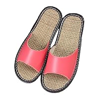 Ladies slippers Summer sandals Straw sandals Indoor slippers Leather slippers