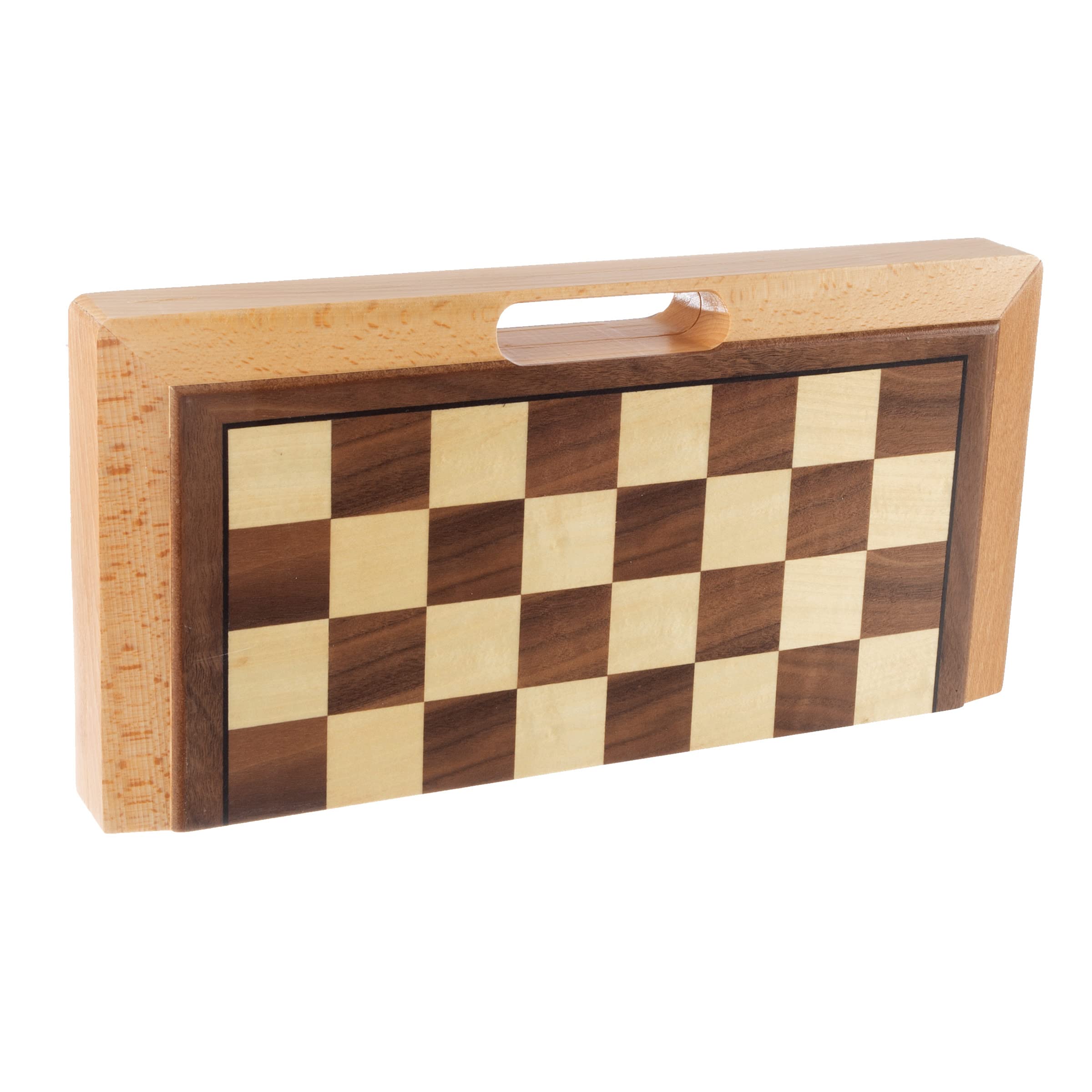 Trademark Games Hey! Play! Deluxe Wooden Chess, Checker and Backgammon Set, Brown