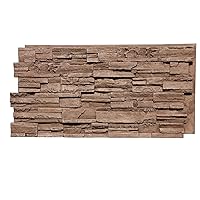 EV-4824 Earth's Valley Faux Stack Stone Panel, Cappuccino, 6 Pack