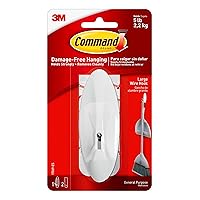 Command 17069 Wire, Large, White, 1-Hook (17069ES)