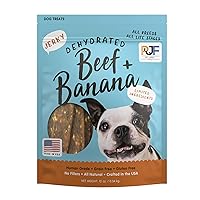 Premium Dog Treats | 100% Human Grade | USA Made | Grain Free | Beef and Banana, 12 oz.