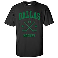 Dallas Classic Hockey Arch Basic Cotton T-Shirt - Large - Black