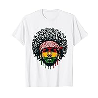 Juneteenth Flag African American Black History Face T-Shirt