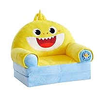 Idea Nuova Baby Shark 2 in 1 Plush Flip Out Sofa Chair