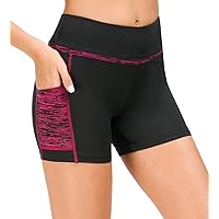 Womens Run Workout Yoga Short Pants Phone Pocket