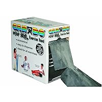 CanDo Perf 100 Low Powder Exercise Band, 100 yard with perforations, Black: X-Heavy