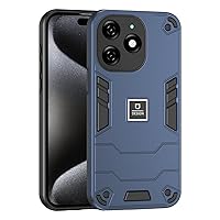 Phone Case Compatible with Tecno Spark 20 Case Military Grade Drop Proof Duty Full Body Protective Case TPU Rubber and Hard PC Phone Case Cover Matte Textured Cover (Color : Blue)