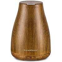 InnoGear Essential Oil Diffuser, Premium 5-in-1 Diffusers for Home Scent Aromatherapy Diffuser Air Desk Humidifier for Bedroom Large Room Office 7 Color LED 2 Mist Mode Waterless Auto Off, Bronze