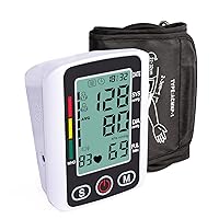 Blood Pressure Monitor for Home Use Extra Large Cuff Automatic Upper Arm Digital Blood Pressure Machine,Large Display with LED Background Light (Black-Large Screen Display Upper Arm)