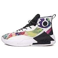 Graffiti Style Basketball Shoes High-top Lace-up Breathable Gym Trainer Graffiti Style Fashion Sneakers for Men Women