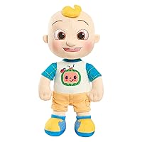 Just Play Cocomelon 100% Recycled Materials 13-inch JJ Plush Stuffed Doll, Super-Soft and Huggable, Kids Toys for Ages 18 Month