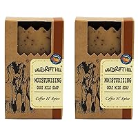Moisturizing Goat Milk Soap - Handcrafted Coffee N' Spice Scent - Goat Milk Soap Made From Pure Natural Ingredients - Valued for Cleansing and Moisturizing Properties 5oz bars, 2pk