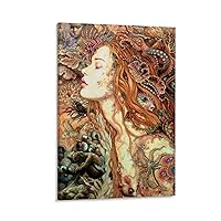Arantza Sestayo Spanish Painter Illustrator Fantasy Classic Painting Art Poster (4) Canvas Painting Posters And Prints Wall Art Pictures for Living Room Bedroom Decor 12x18inch(30x45cm) Frame-style