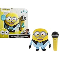 Minions toys Duet Buddy Singing Disco Bob 8-in Character Plush That Sings Celebration by Kool & The Gang for Kids 4 Years & Older