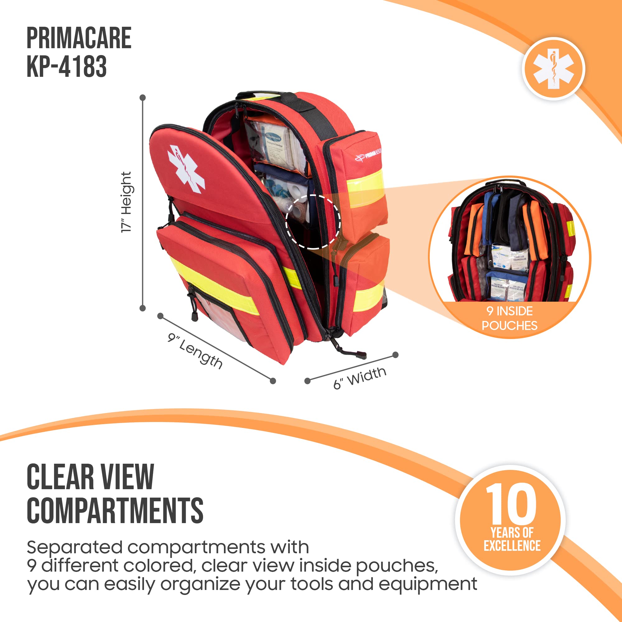 Primacare KP-4183 Trauma Emergency Medical Supplies Tactical 17