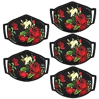 Beautiful Rose Gift Print Face Mask,Covers Fullface Anti-Dust,Unisex,Washable,Breathable,Reusable Safety Masks