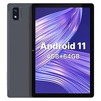 10 Inch Andorid 11 Tablet 5GHz WiFi 4G LTE Tablet with Sim Card Slot Octa-core 4GB RAM 64GB ROM 1920x1200 FHD IPS Screen 5+13MP Camera, WiFi,Bluetooth, GPS, 6000mAh Batterry (Grey)