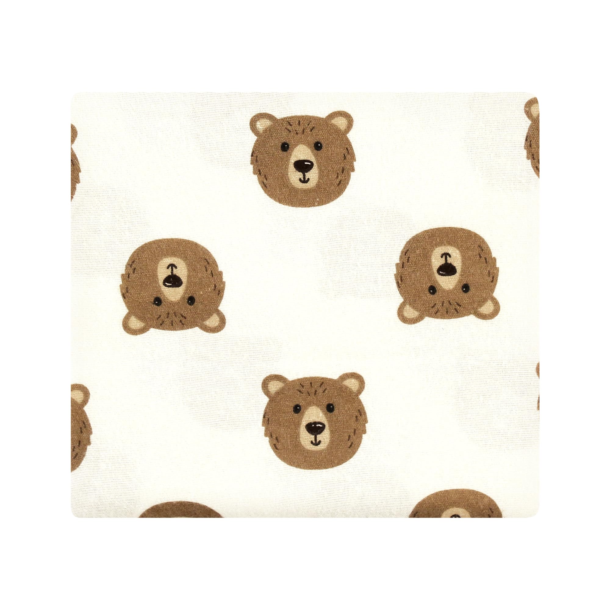 Hudson Baby Unisex Baby Cotton Flannel Receiving Blankets, Brown Bear, One Size