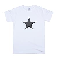 Star T Shirt - Minimalist Minimal Design Hand Screen Printed Tee Top - White