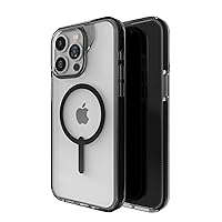 ZAGG Santa Cruz Snap iPhone 15 Pro Max Case - MagSafe Phone Case, Drop Protection (13ft/4m), Durable Graphene, Anti-Yellowing, and Scratch-Resistant Phone Case, Black