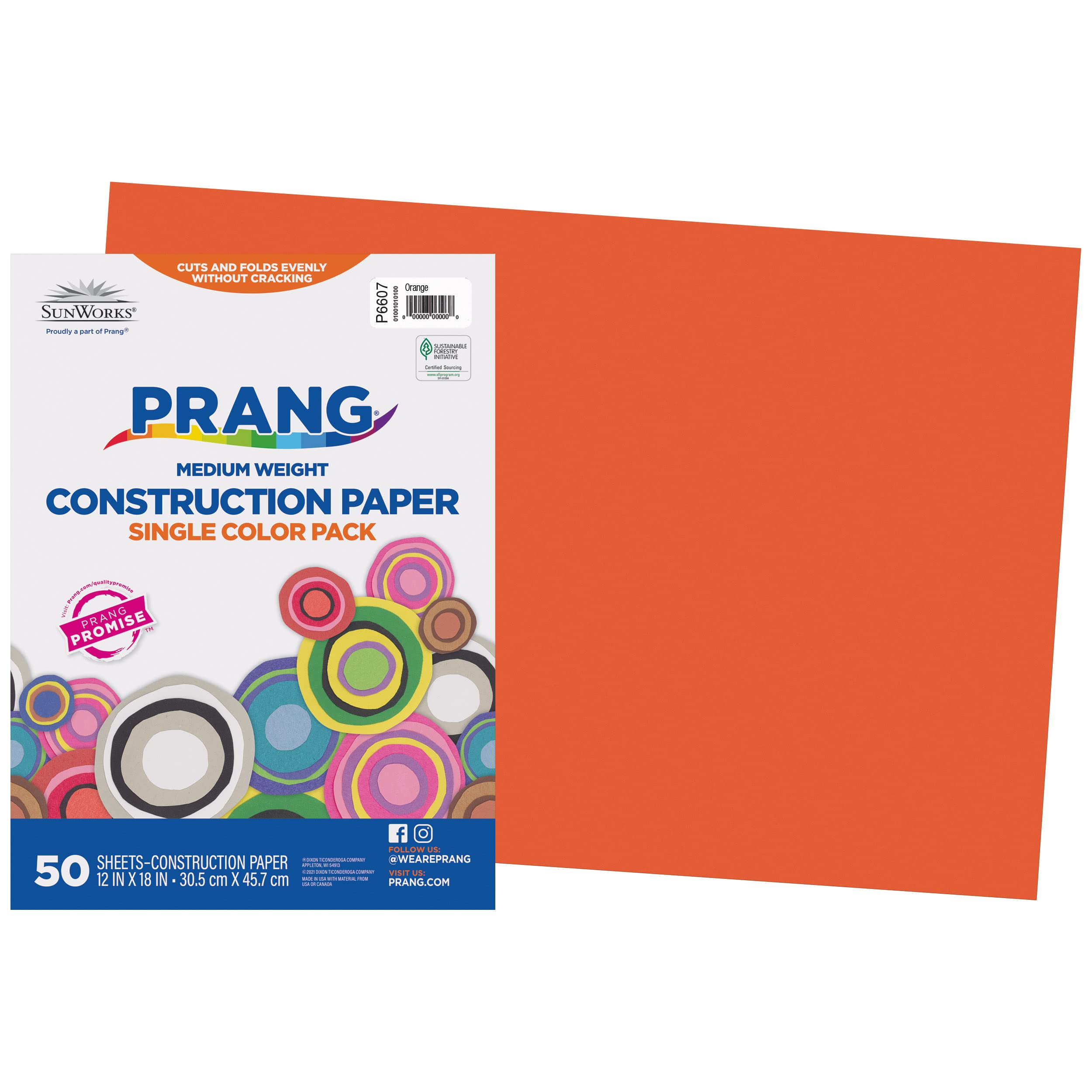 Prang (Formerly SunWorks) Construction Paper, Orange, 12