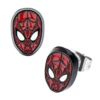 Spider-Man Face Front Stud Earrings