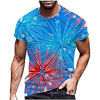 Men's American Flag Graphic Shirt 4th of July Independence Day T-Shirt for Men Patriotic Casual Shirts Top