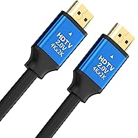 4K HDMI to HDMI Cable, High Speed Ultra HD HDMI Cord,18 Gbps 6.5 Feet Male-Male HDMI Wire for 4K Roku TV HDTV Monitor Playstation PS4 Xbox Gaming Consoles Projectors