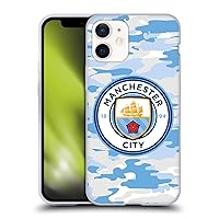 Head Case Designs Officially Licensed Manchester City Man City FC Light Blue Moon Badge Camou Soft Gel Case Compatible with Apple iPhone 12 Mini
