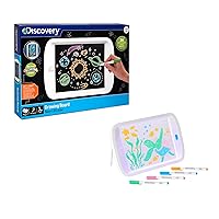 Discovery 1303002031-Drawing Board Neon LED Glow-Tablet for Drawing with Fluorescent Colors-for Children from 6 Years, 1303002031