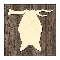 3 Pcs Wooden Ornaments to Paint, Xmas Tree Hanging Wood Slices for Kids DIY Tree Hanging Decoration DIY Craft, Bat Shape Design Blank Wood Slice Cutout for Halloween Bathroom Bedroom
