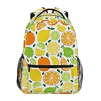 ALAZA Lemonade Ingredients Citrus Fruits Lemon Lime Orange Unisex Schoolbag Travel Laptop Bags Casual Daypack Book Bag
