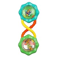 Bright Starts Rattle & Shake Barbell Toy, Ages 3 Months and Up Green