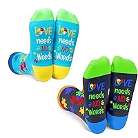 HAPPYPOP Gifts for Autistic Adults, Autism Awareness Gifts, Best Gifts for Mom Teacher with Autism, Autistic Autism Puzzle Socks