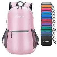ZOMAKE Ultra Lightweight Hiking Backpack 20L - Packable Small Backpacks Water Resistant Daypack for Women Men(Light Pink)