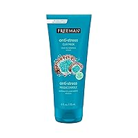 Freeman Dead Sea Minerals Anti-Stress Clay Facial Mask, Hydrating & Clarifying, Clears Pores, Face Mask With Lavender & Bergamot For Radiant Skin, For All Skin Types, 6 fl. oz./175 mL Tube, 1 Count