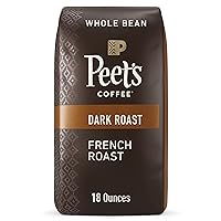 Peet's Coffee, Dark Roast Whole Bean Coffee - French Roast 18 Ounce Bag