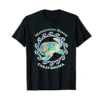 Manhattan Beach California Vacation Colorful Tribal Turtle T-Shirt