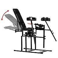 MASTER SERIES Leg Spreader Obedience Chair with Sex Machine for Men, Women & Couples. Heavy Duty Frame, Includes Sex Machine & Dildo, Variable Speed Dial, Vac-U-Lock System, Black.