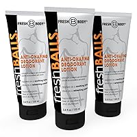 Fresh Body FB BALLS Lotion (3 Pack) | Anti-Chafing Men's Soothing Cream to Powder Balls Deodorant and Hygiene for Groin Area, 3.4 fl oz